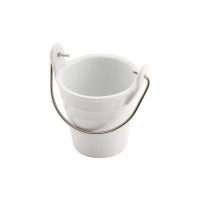 Mini Porcelain Serving Bucket with Ketchup